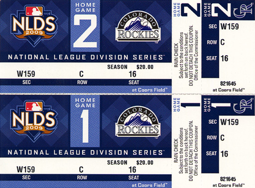 2007 NLDS Games 1 & 2 Tickets