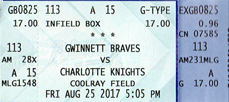 Gwinnett Braves Ticket