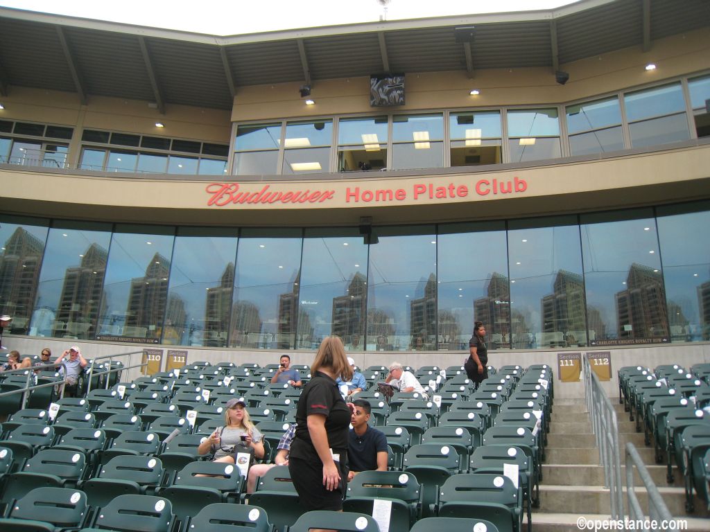 I had access to the Home Plate Club. I went up and looked around.