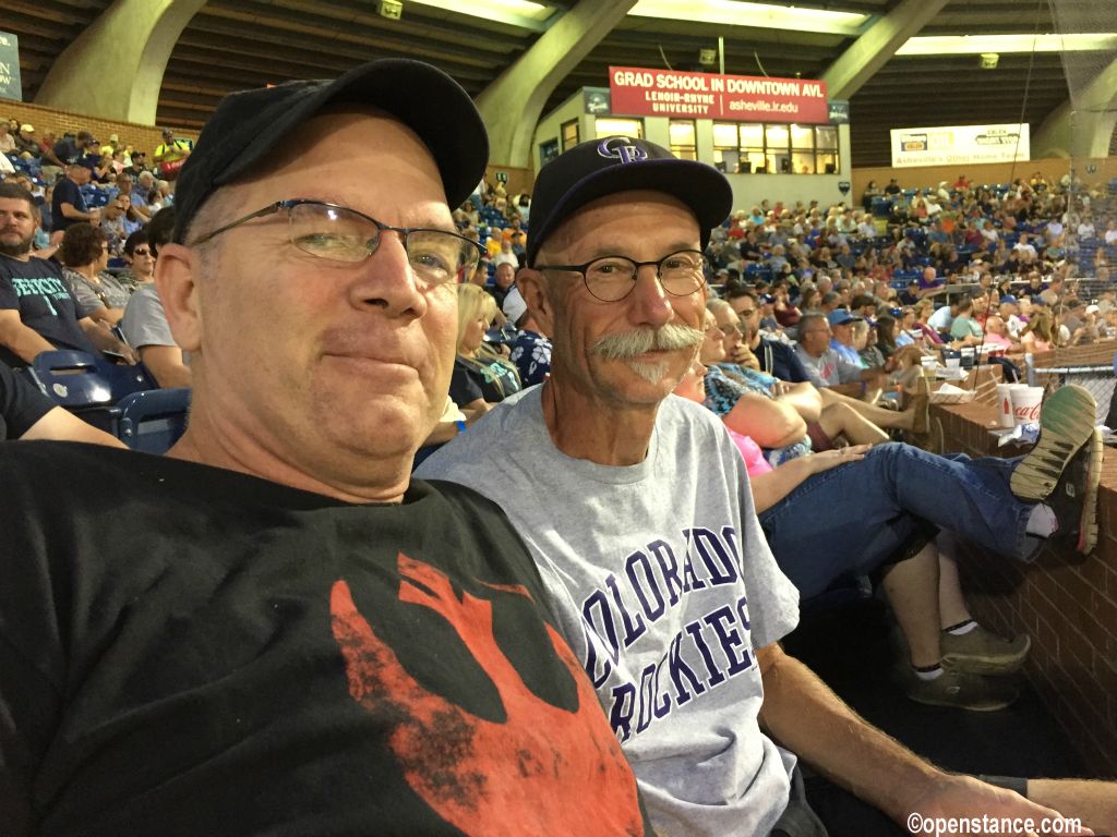 I took my pal and Asheville resident Steve to the game. We knew each other in Boston in another life. We hadn't seen each other in 13 years, but it soon felt like 13 minutes.